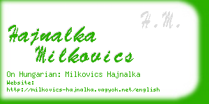 hajnalka milkovics business card